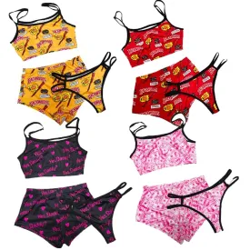 3pcs money daddy graphic sleepwear set