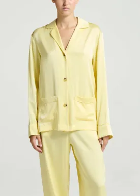 Beverly Shirt Lemon Silk Charmeuse