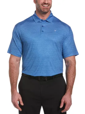 Big & Tall Herringbone Print Polo