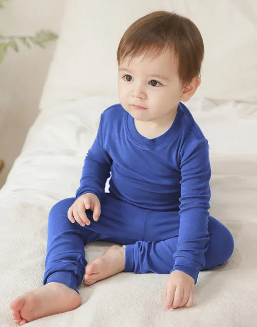 Blue Modal Long Sleeve Pajama