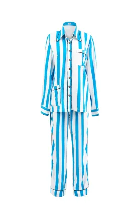 Blue Stripe Long Sleeve Set