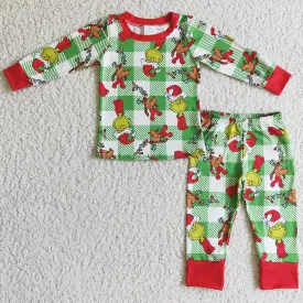 Boutique Kids Pajamas Boys Sleepwear Christmas Boy Pajamas Set GLP0295 BLP0121