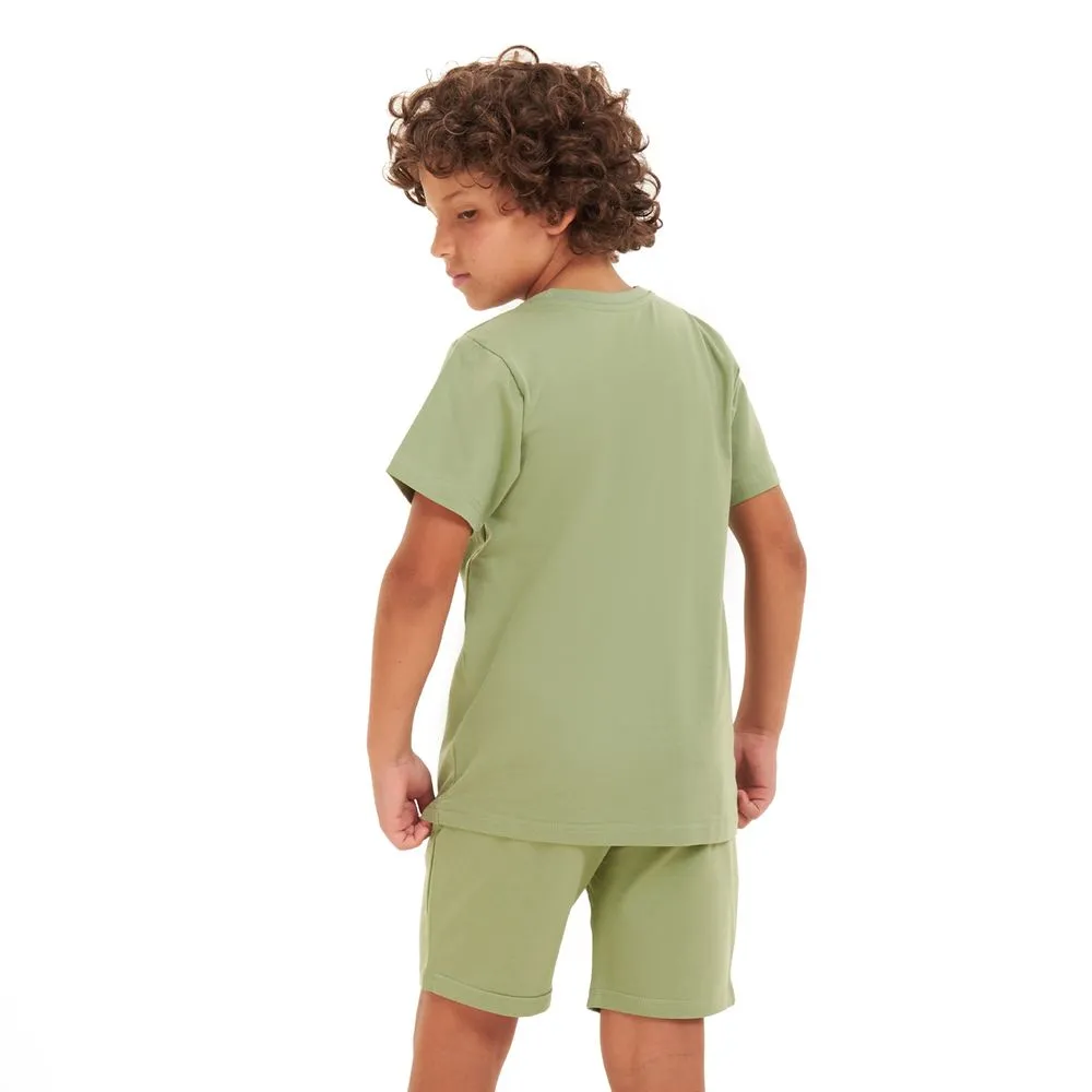 Boys summer pajama set Pistache t-shirt   shorts