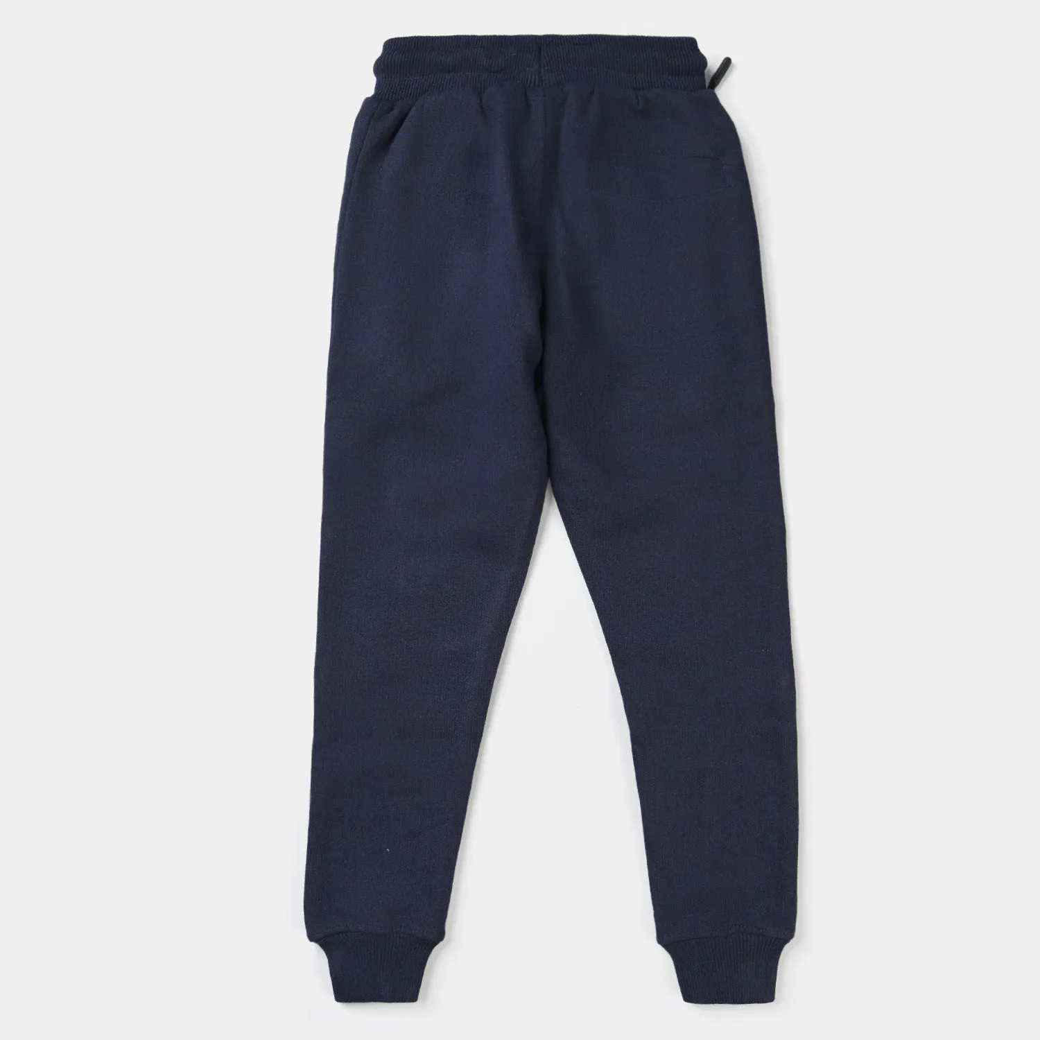 Boys Terry and Fleece Pajamas Sleek-NAVY