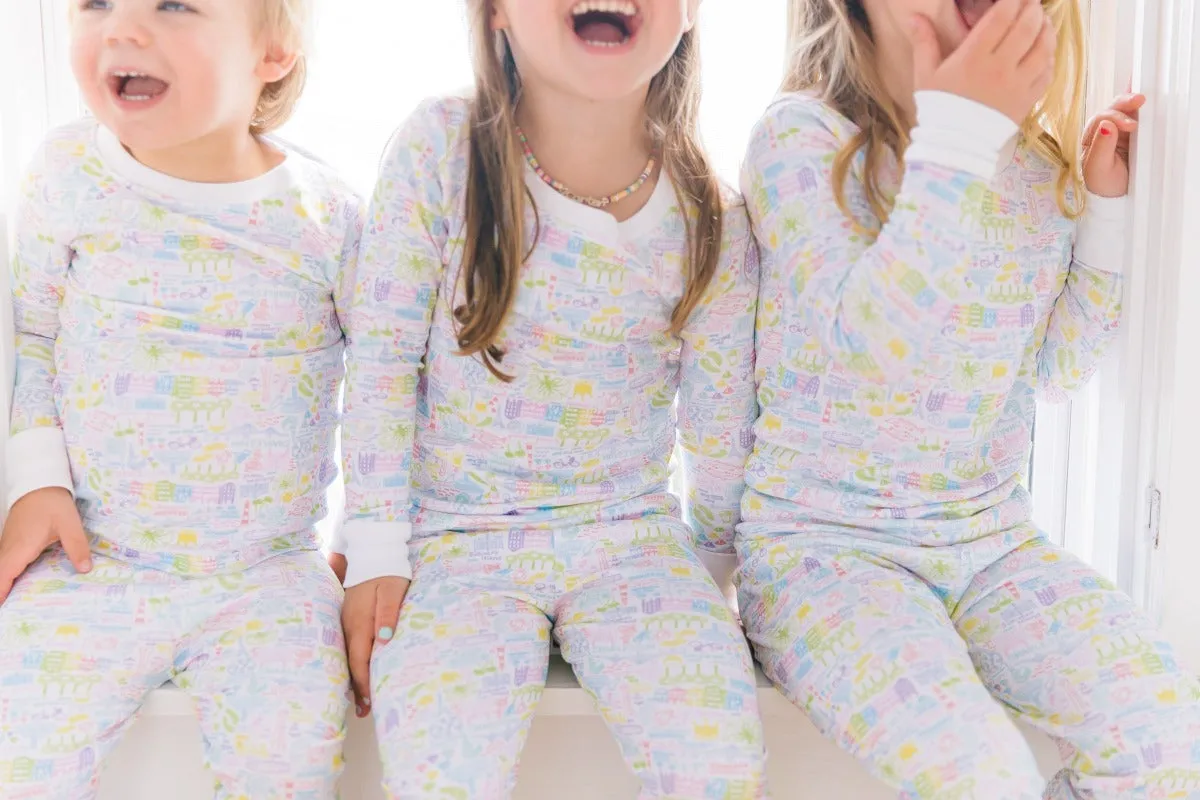 Charleston Two Piece Kids Pajamas v1