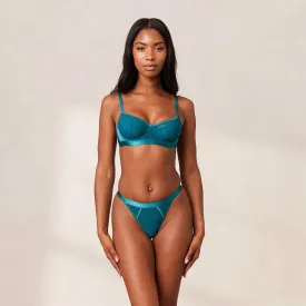 Chic Balcony Soutien-Gorge - Turquoise