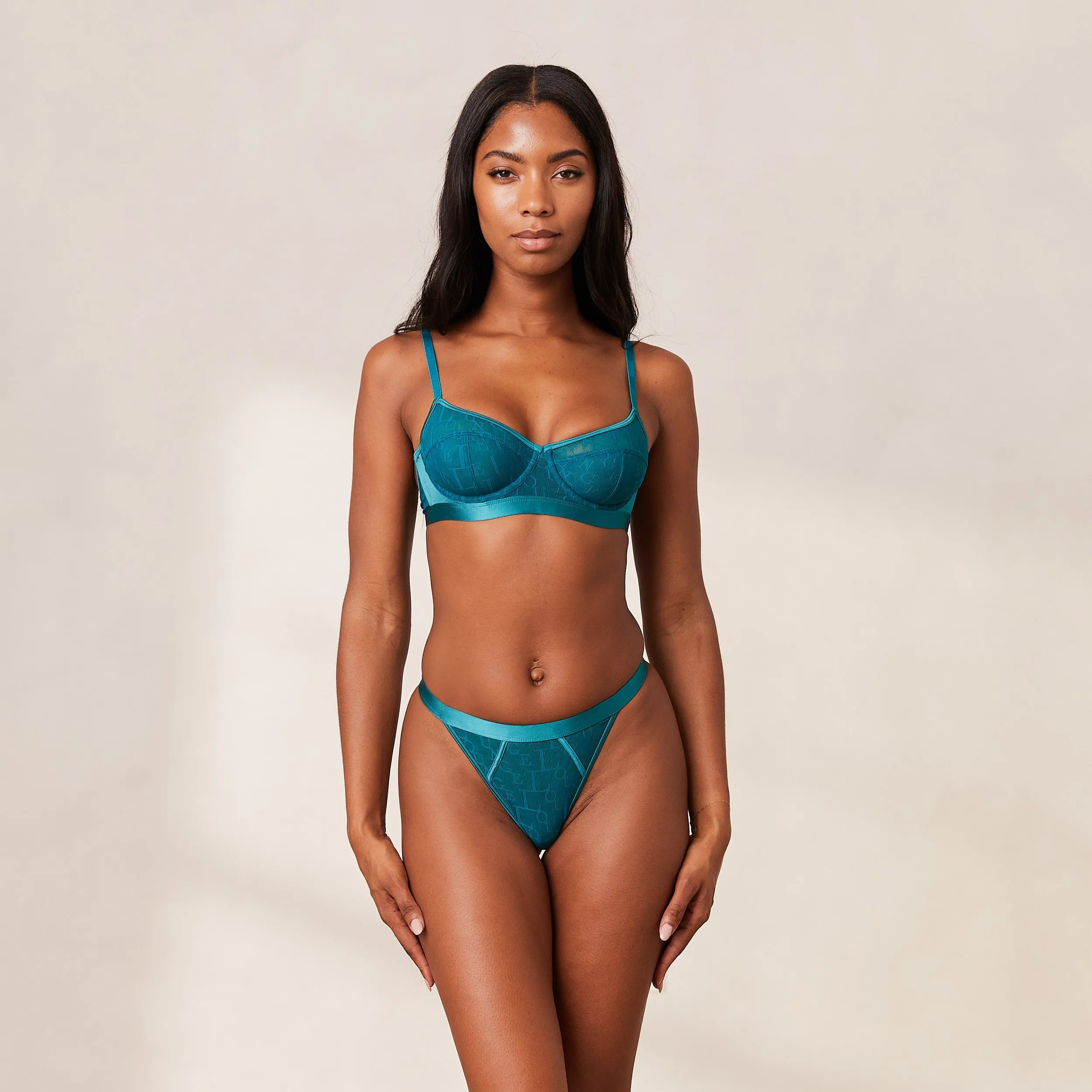 Chic Balcony Soutien-Gorge - Turquoise