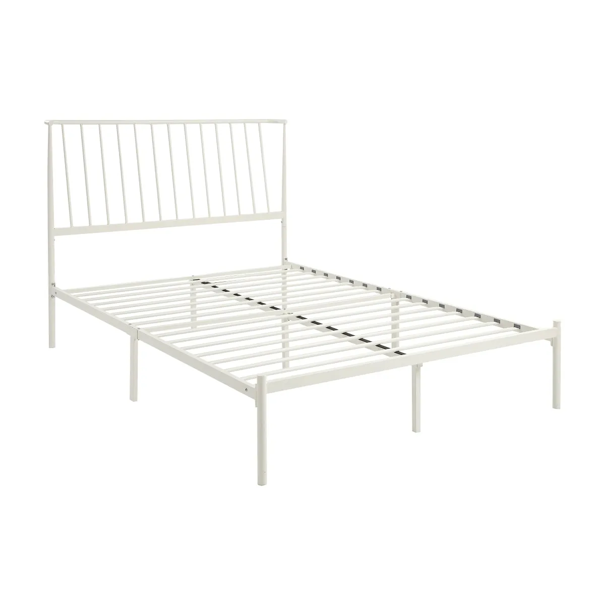 Chic White Full Platform Bed – Modern & Sleek Design