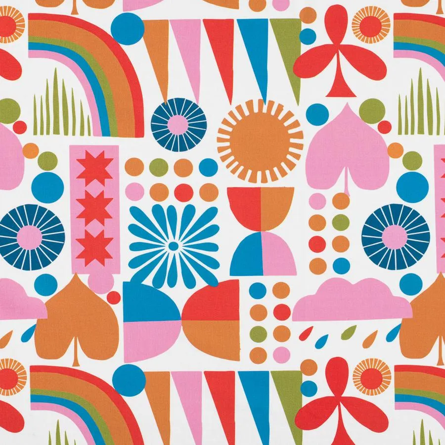 Cotton Sateen - Rainbows - Lisa Congdon For Nerida Hansen - SALE