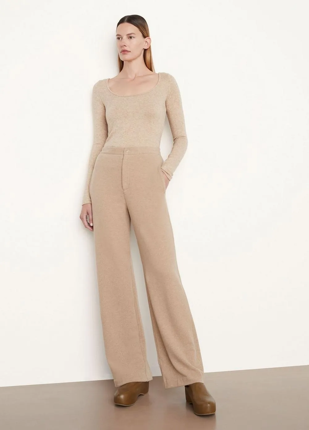 Cozy Trouser Pant in Heather Pecan