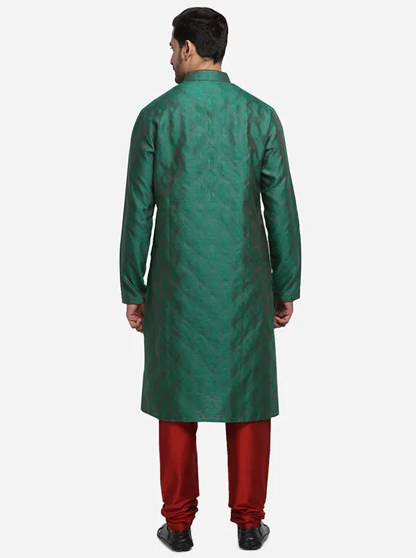 Dark Green Kurta Set | Azania