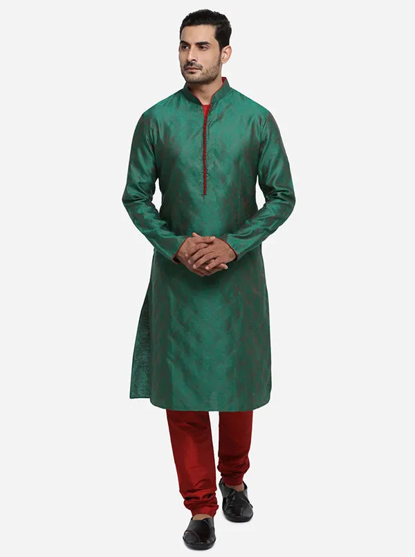 Dark Green Kurta Set | Azania