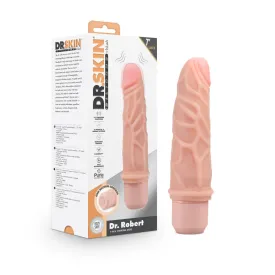 Dr. Skin Silicone By Blush® | Dr. Robert Beige 7.25-Inch Long Vibrating Dildo