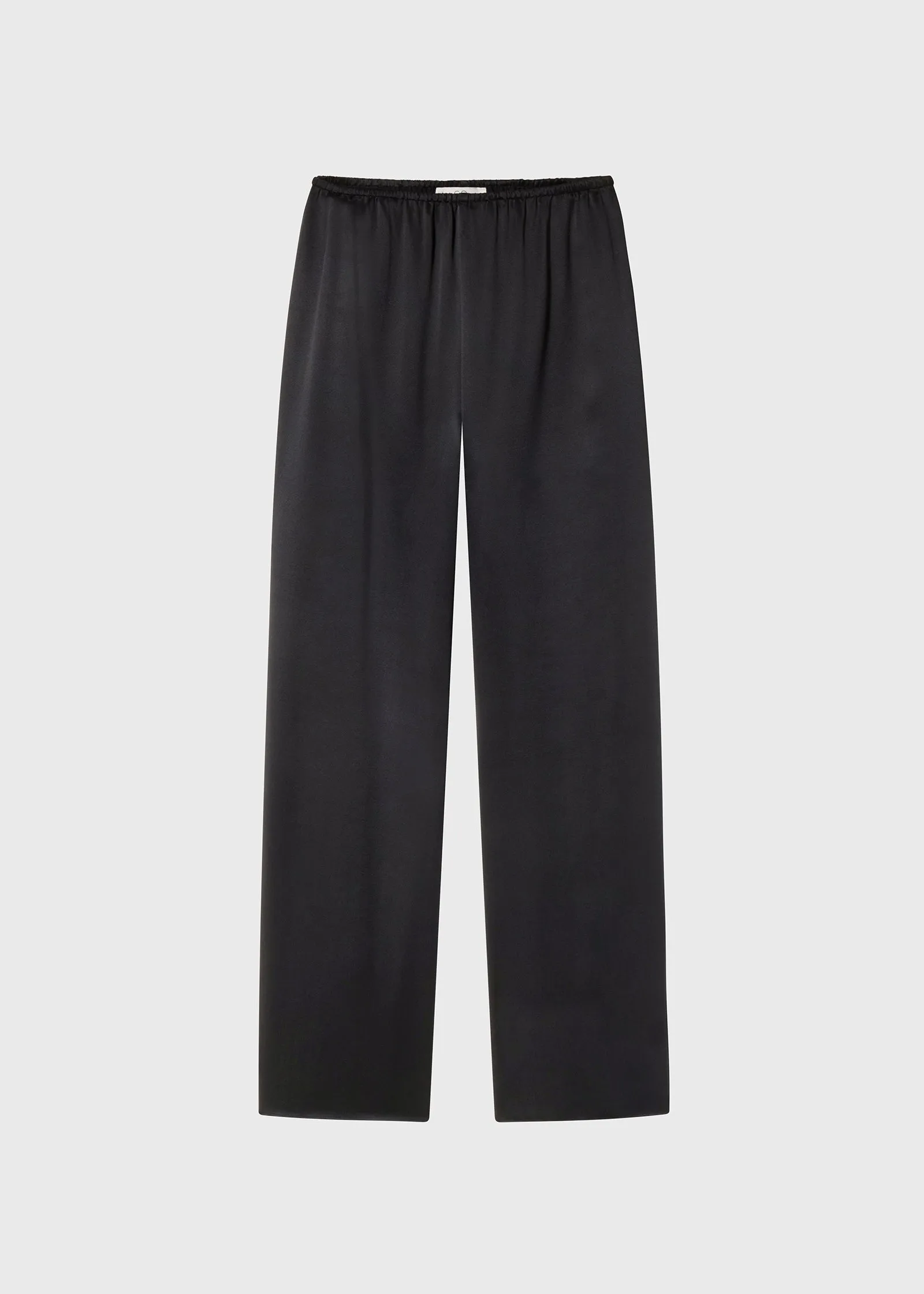 Elastic Waist Pant in Silk - Black