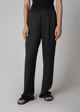 Elastic Waist Pant in Silk - Black