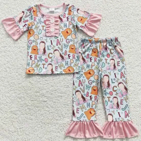 Fashion Baby Girls Pajamas Short Sleeve Pants Sleepwear Sets GSPO0669