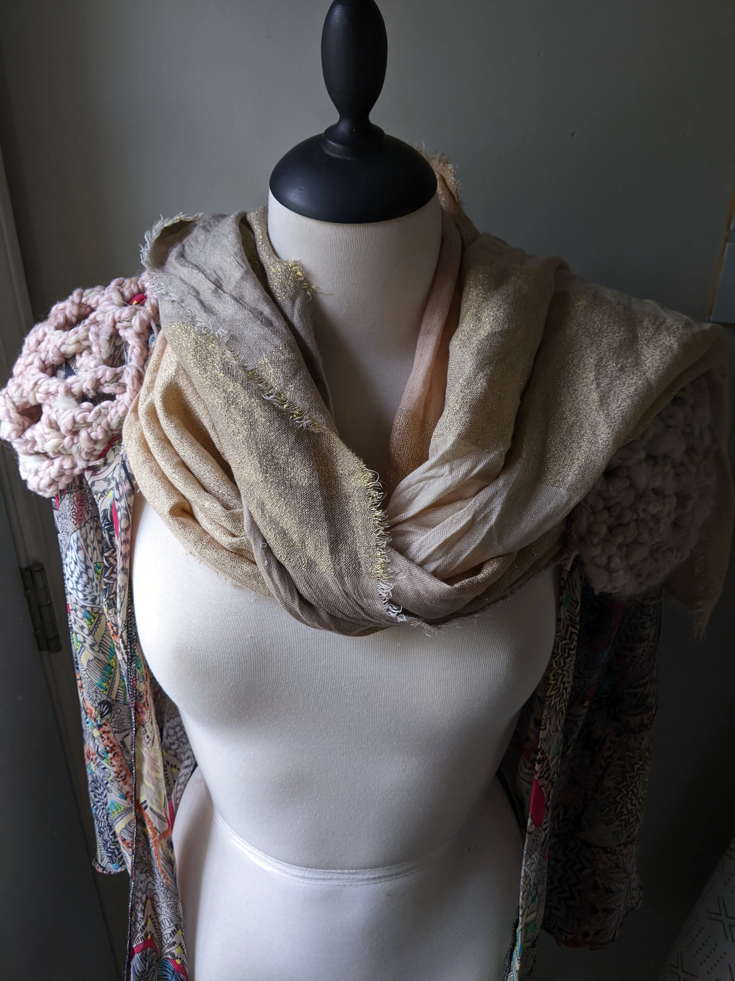 Fiber Festival Freeform Crochet, Knit Handspun, and Woven Boho Peony Kimono WAFA