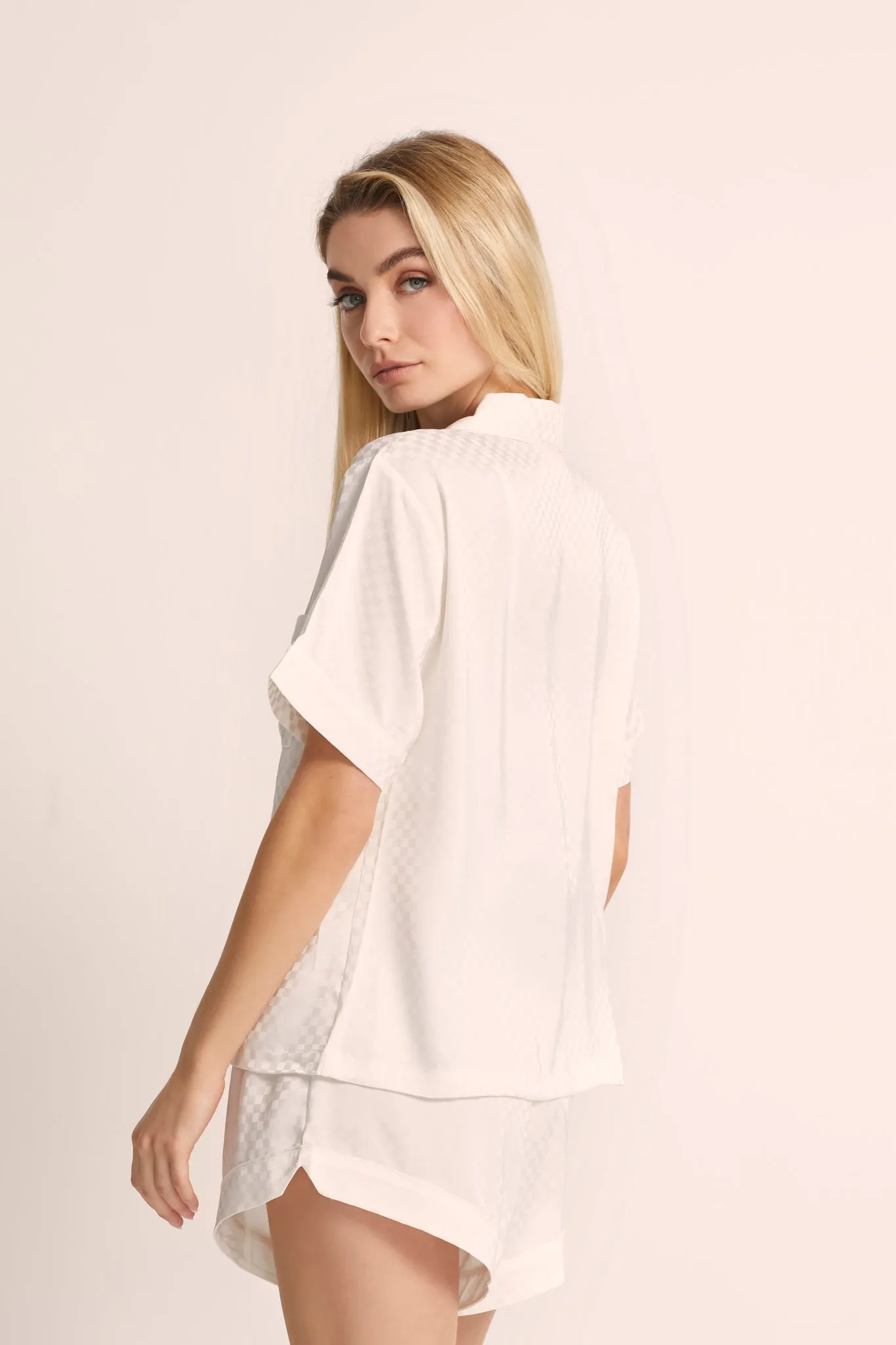 Gigi Short Pyjama Set - White