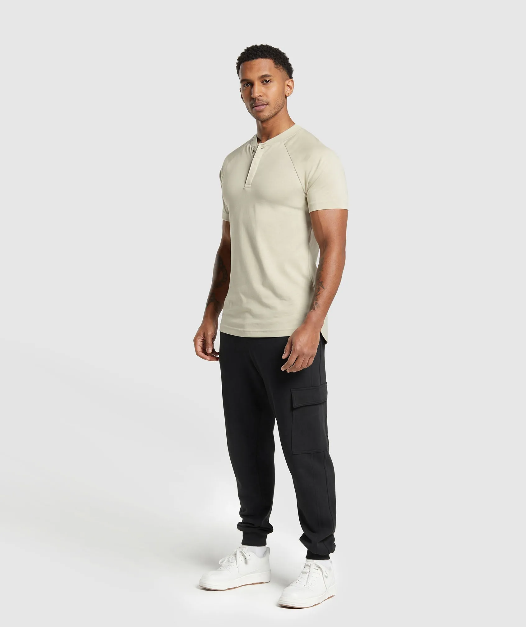 Gymshark Rest Day Commute Polo Shirt - Pebble Grey