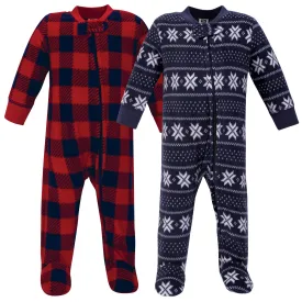 Hudson Baby Fleece Sleep and Play, Sweater Plaid