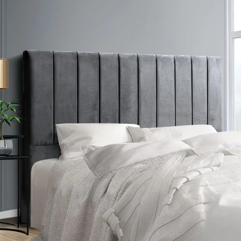 King Size | Fabric Bed Headboard - Grey