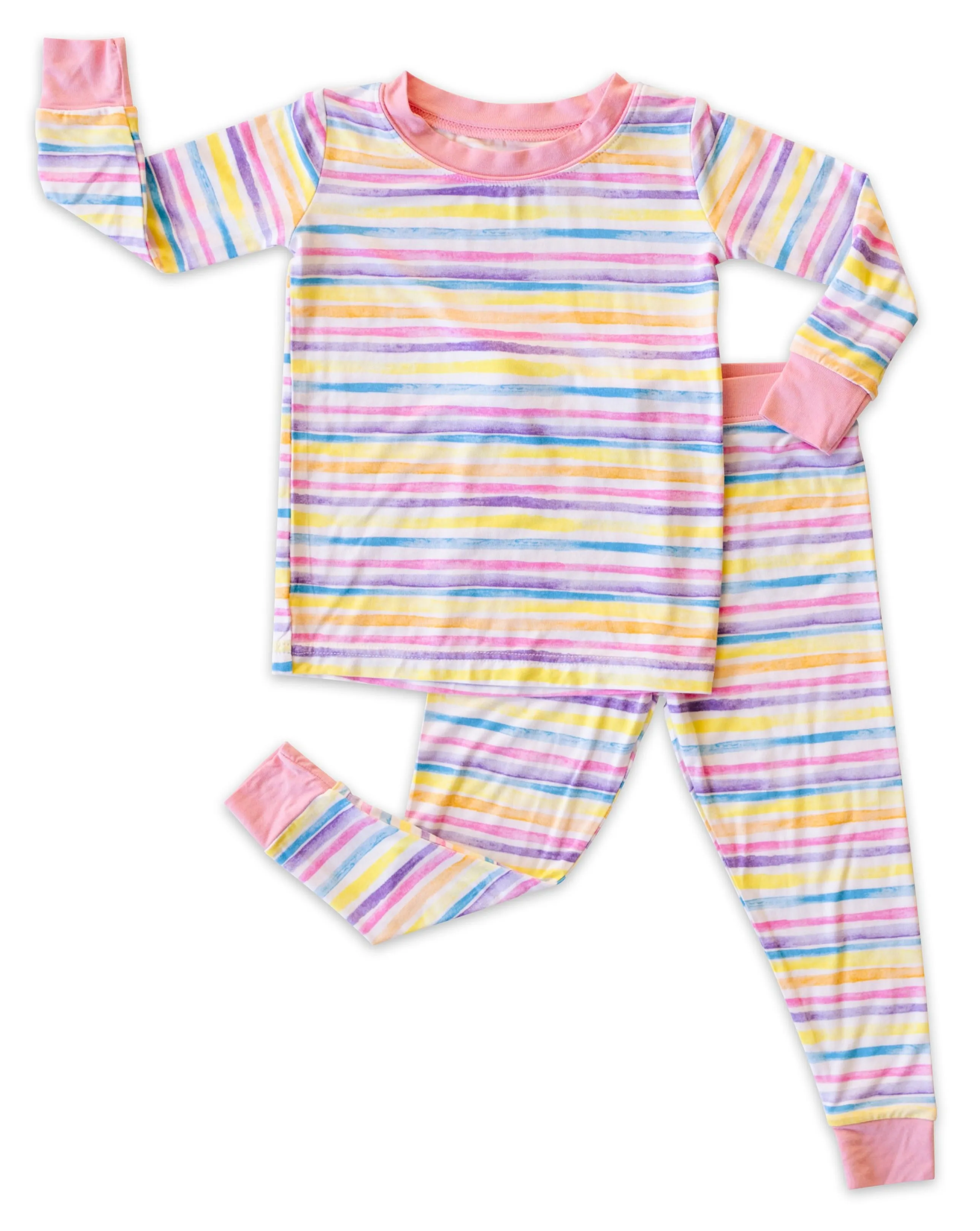 Little Sleepies Sunrise Stripe Bamboo 2pc Pajama Set