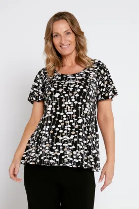 Melinda Top - Pebble Print