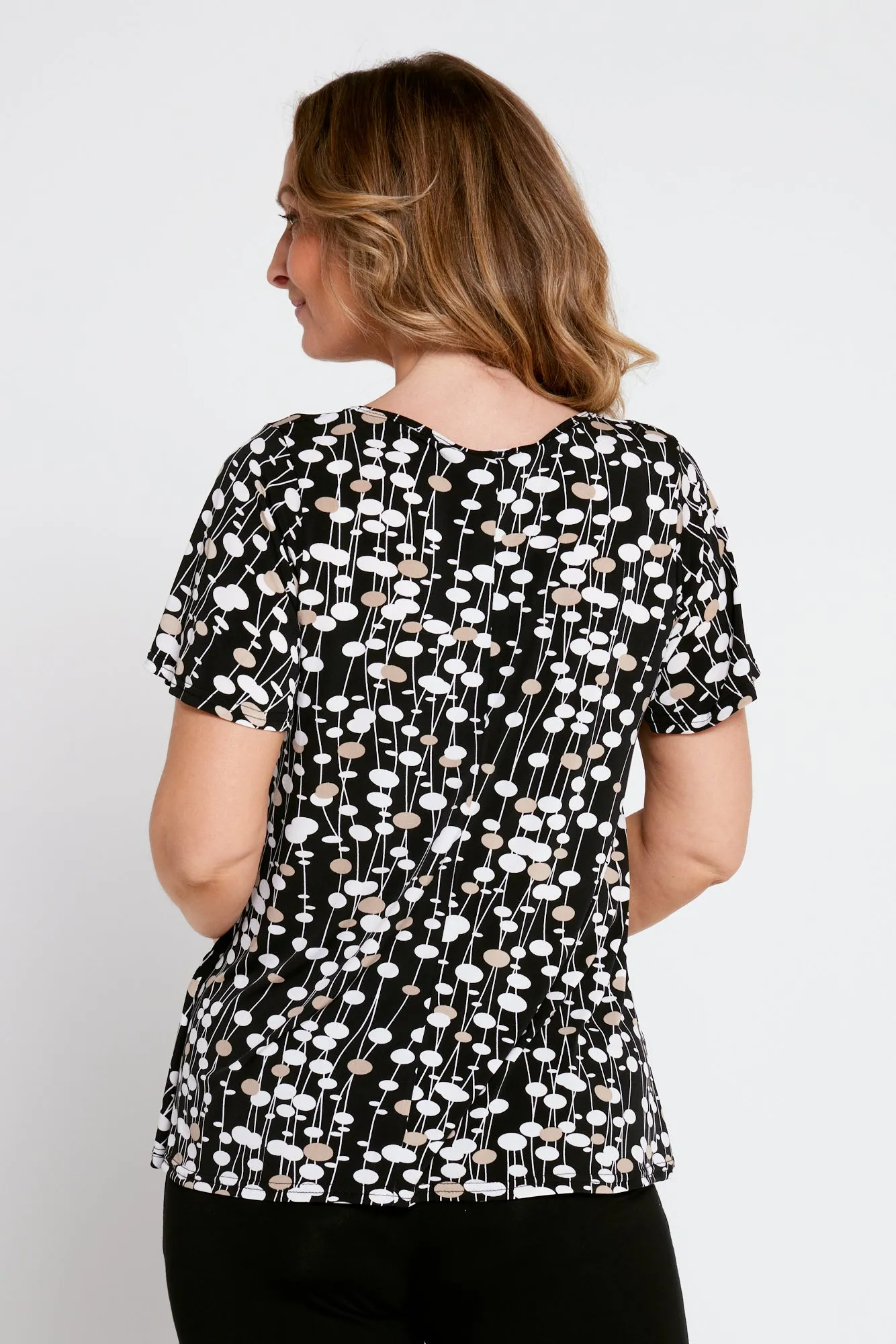 Melinda Top - Pebble Print