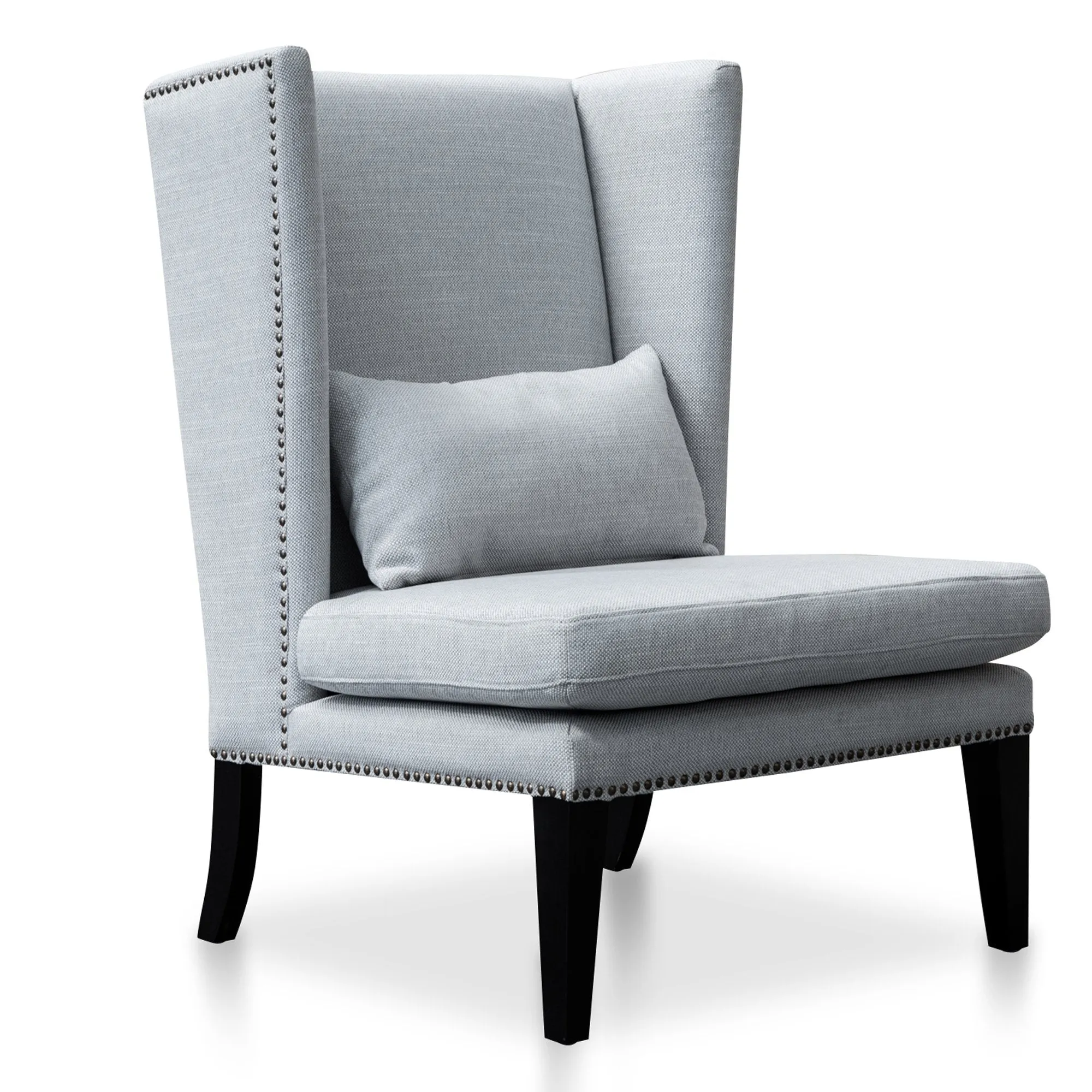 Mercer Lounge Wingback Chair in Light Texture Grey