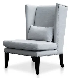 Mercer Lounge Wingback Chair in Light Texture Grey