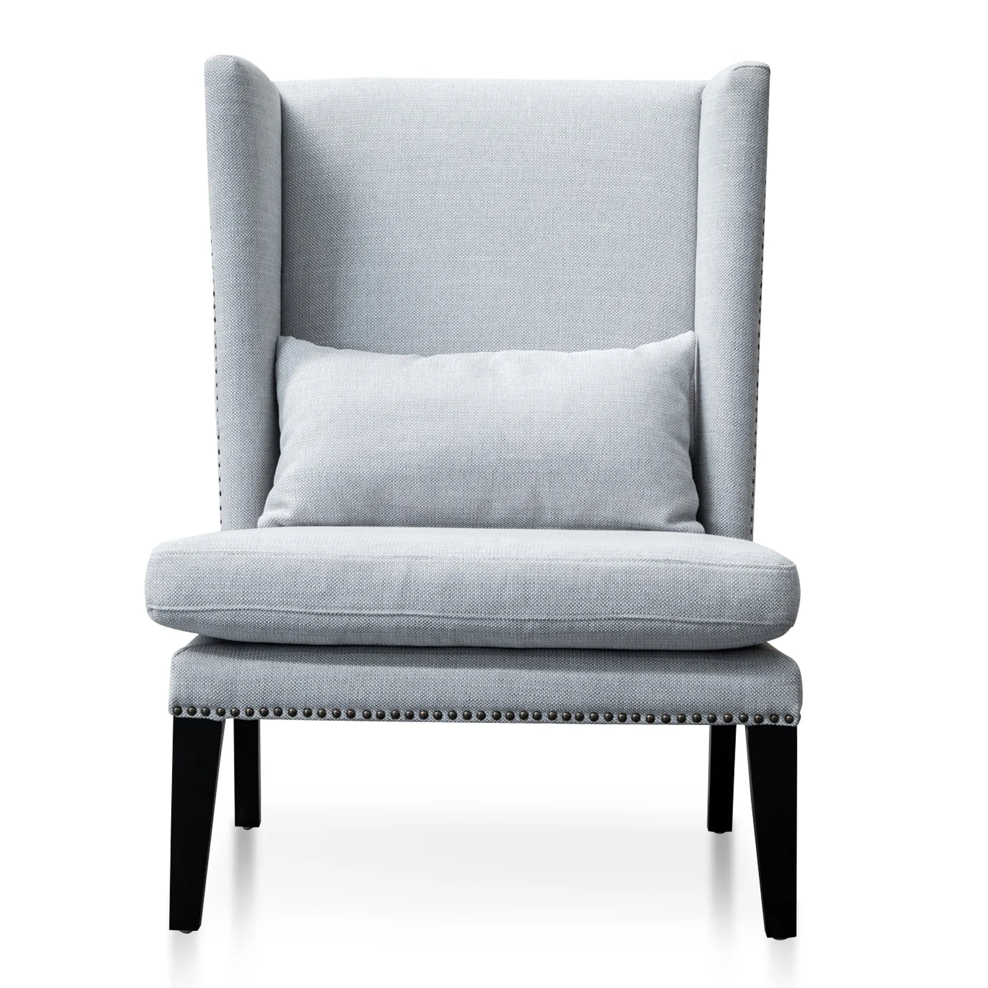 Mercer Lounge Wingback Chair in Light Texture Grey