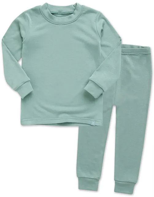 Modal Long Sleeve Pajama (Powder Blue/Mint/Dark Blue/Navy)