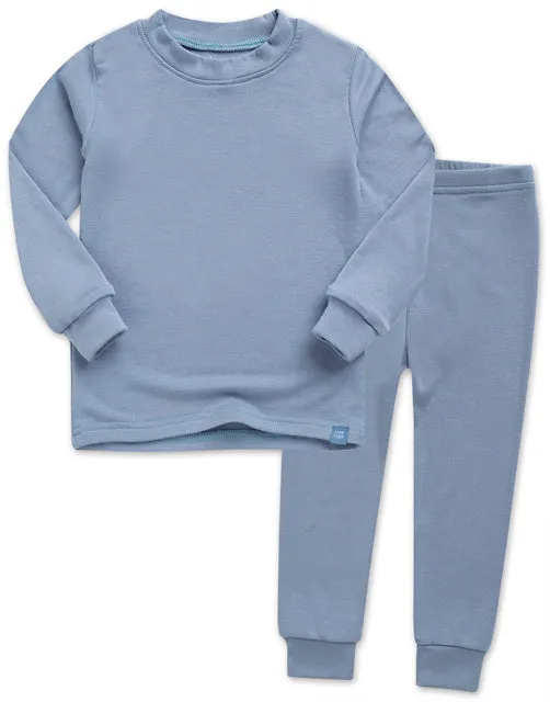 Modal Long Sleeve Pajama (Powder Blue/Mint/Dark Blue/Navy)