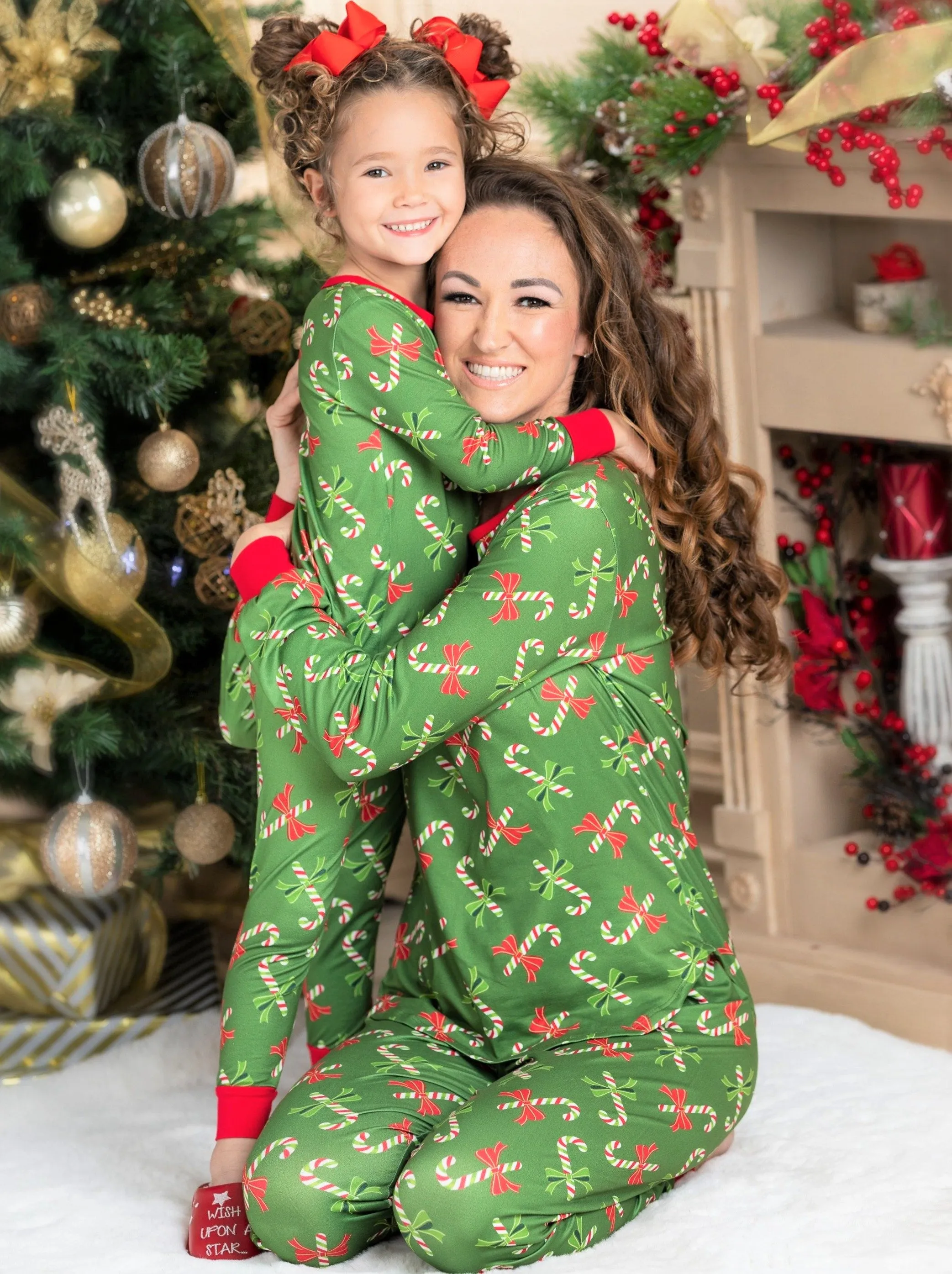 Mommy and Me Candy Cane Wonderland Pajama Set