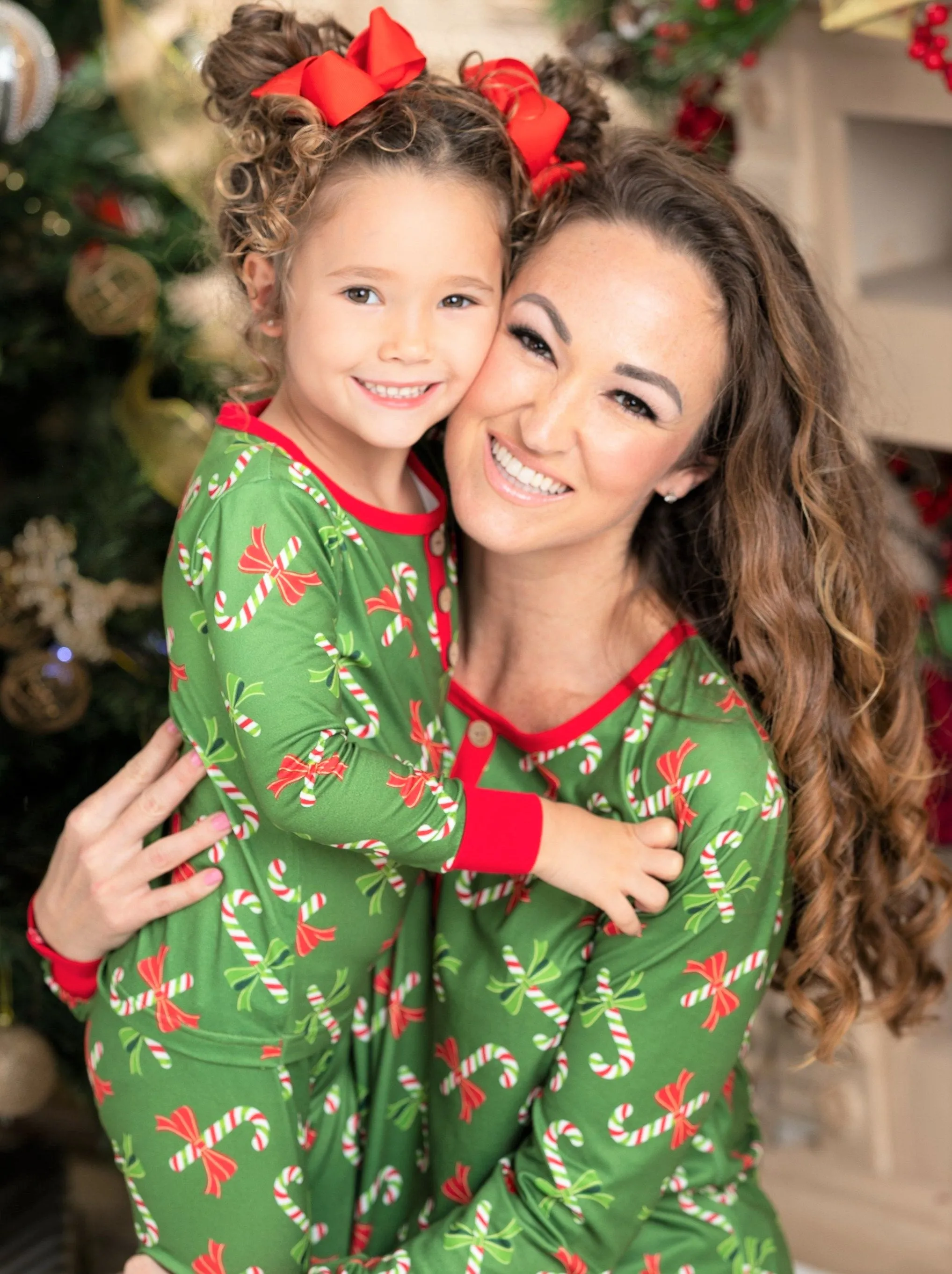 Mommy and Me Candy Cane Wonderland Pajama Set