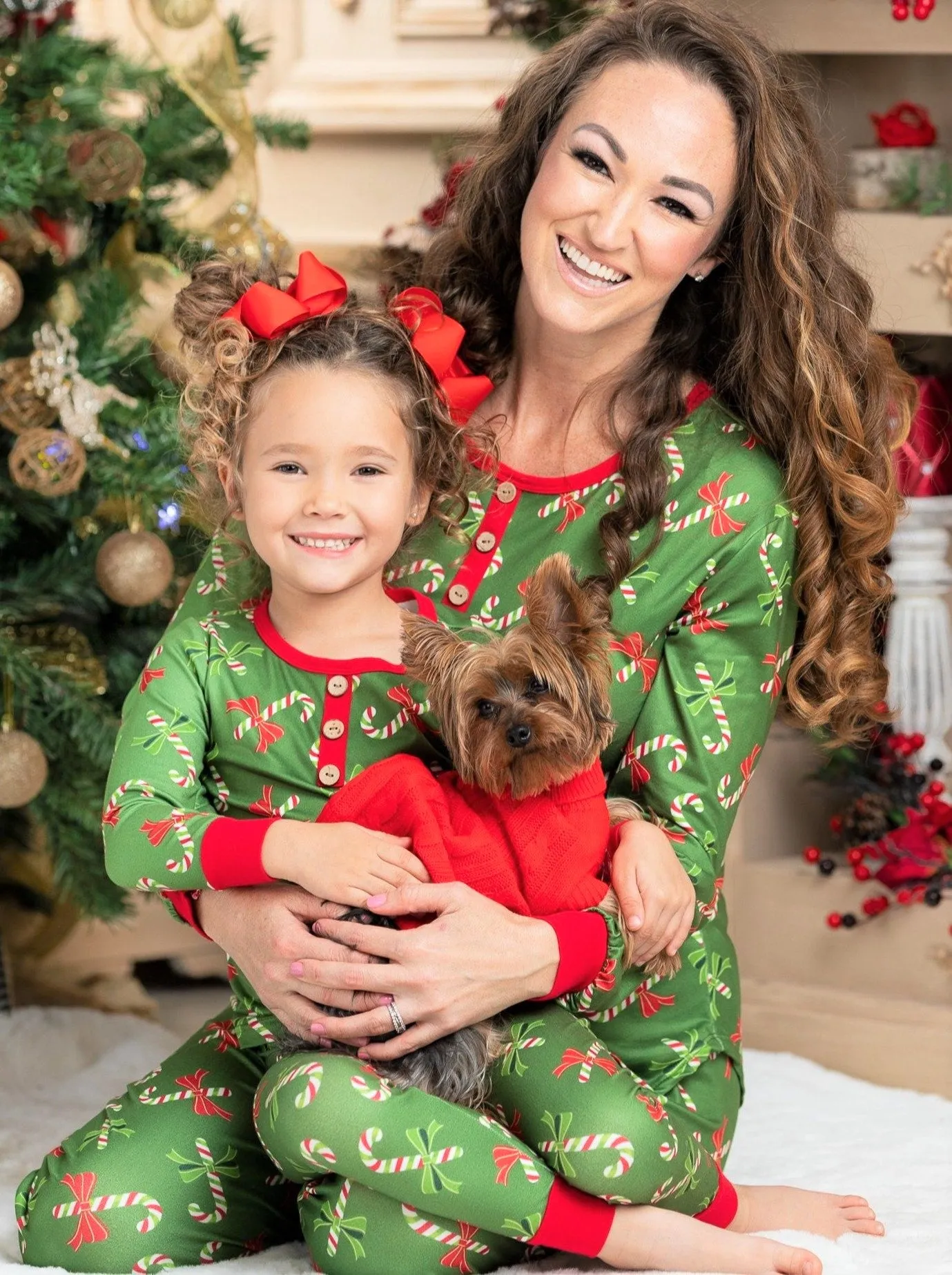 Mommy and Me Candy Cane Wonderland Pajama Set