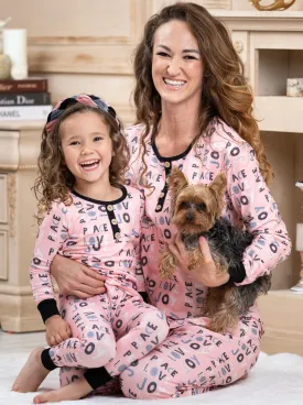 Mommy and Me Peace, Love, Joy Pajama Set