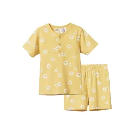 Nature Baby 2PC SS Cotton PJS - Strawberry Flower