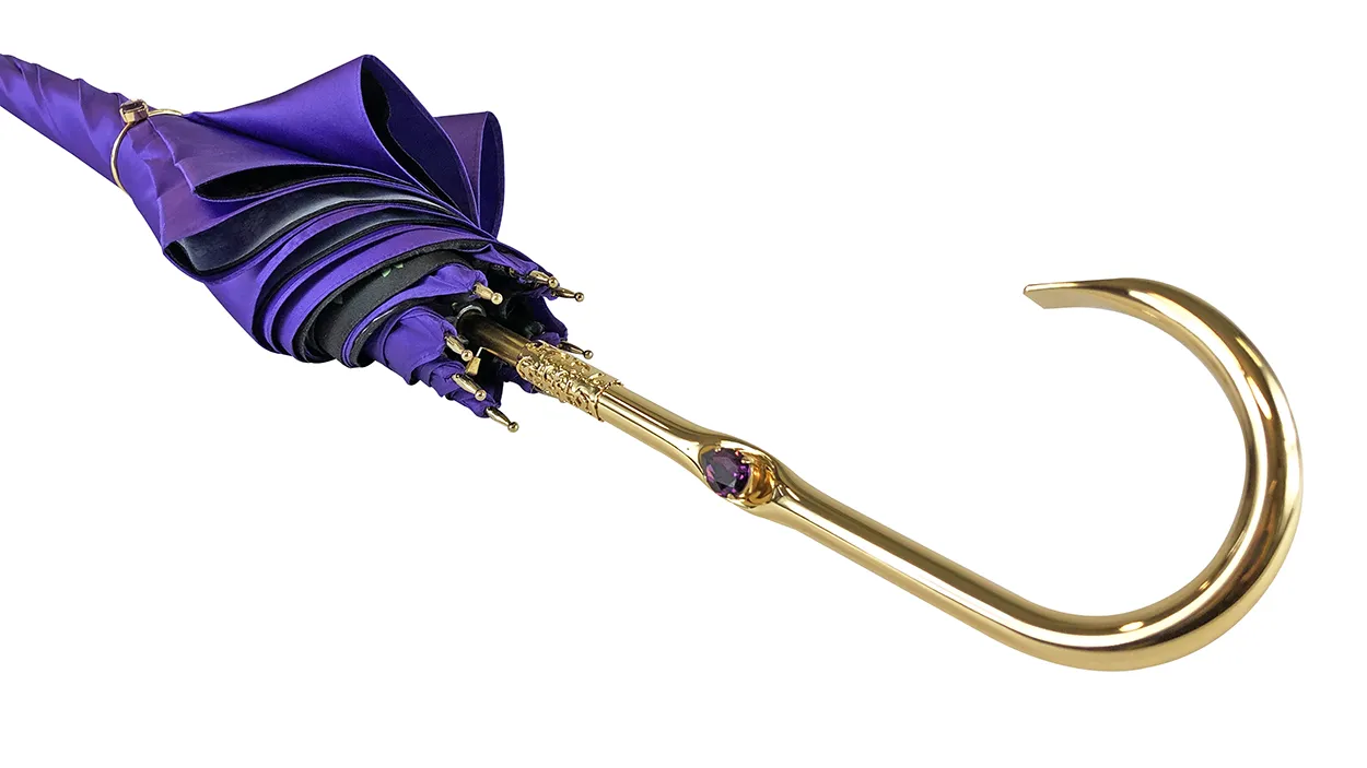 Original purple umbrella with multicolor Butterfly