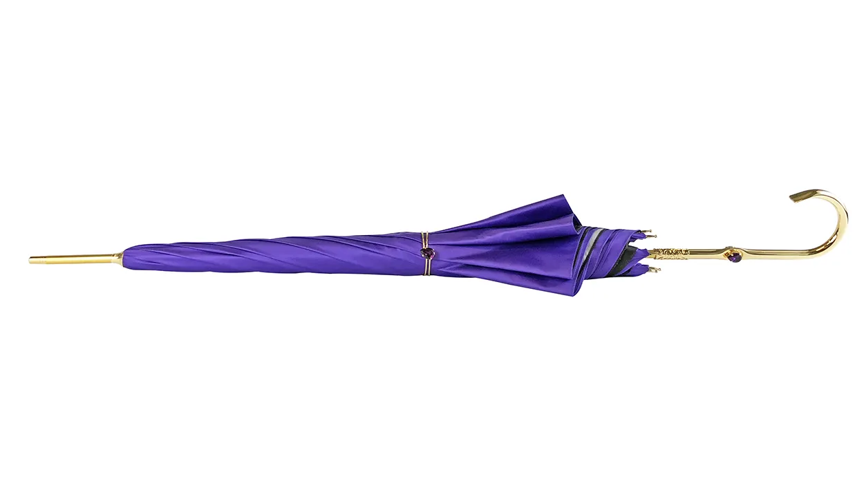 Original purple umbrella with multicolor Butterfly