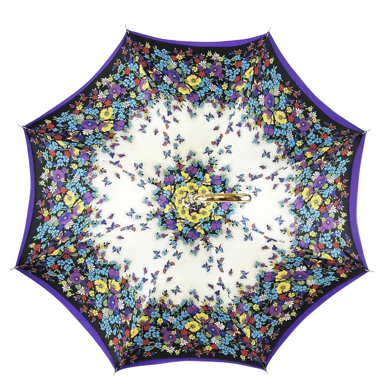 Original purple umbrella with multicolor Butterfly