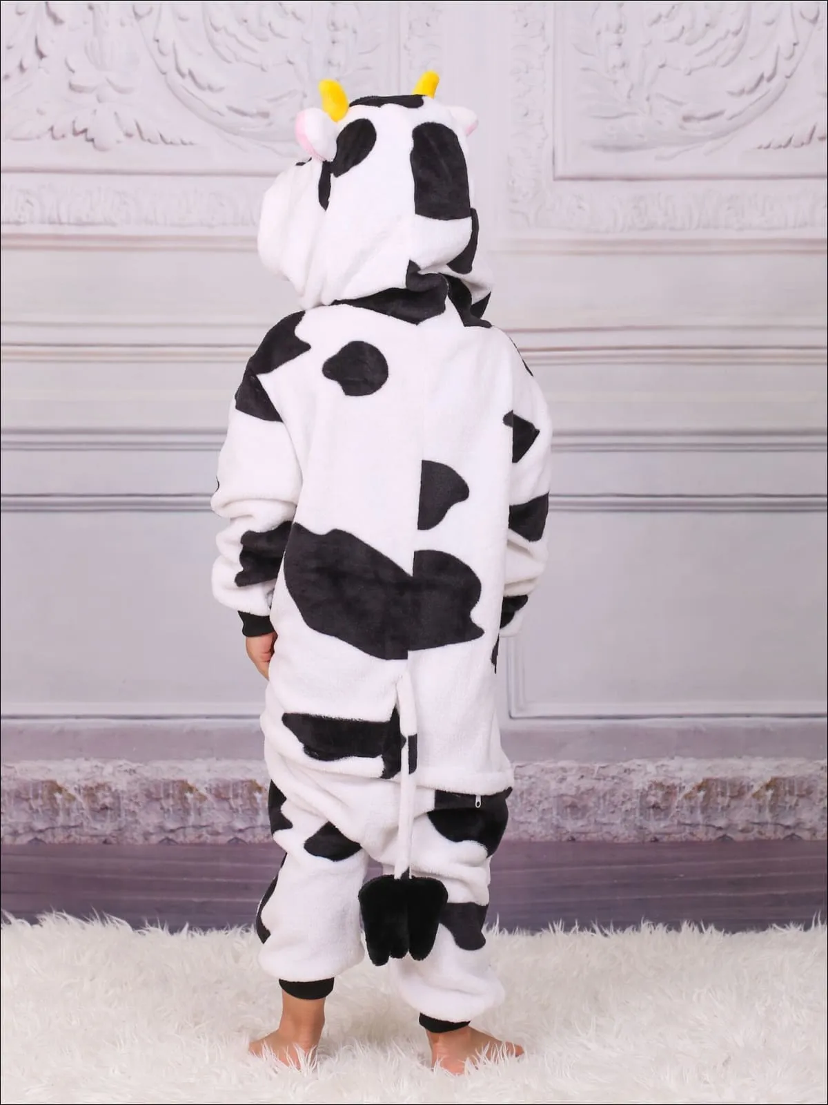 Over The Moon Cow Hooded Onesie Pajamas