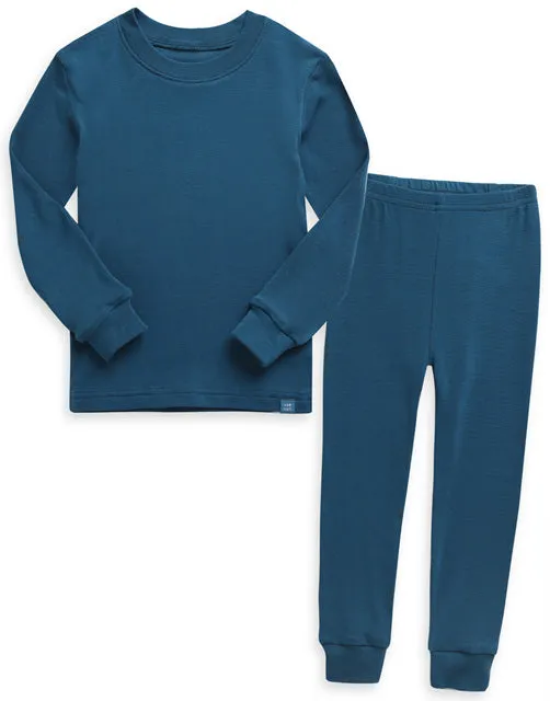 Peacock Blue Modal Long Sleeve Pajama