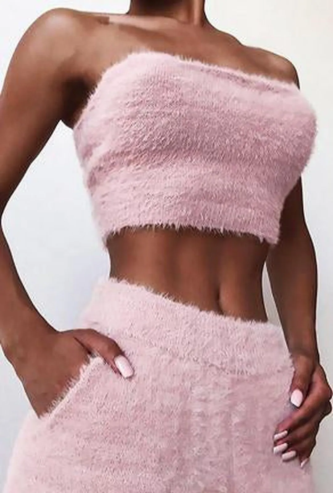 PHOEBE - FUZZY LOUNGEWEAR SHORT SET