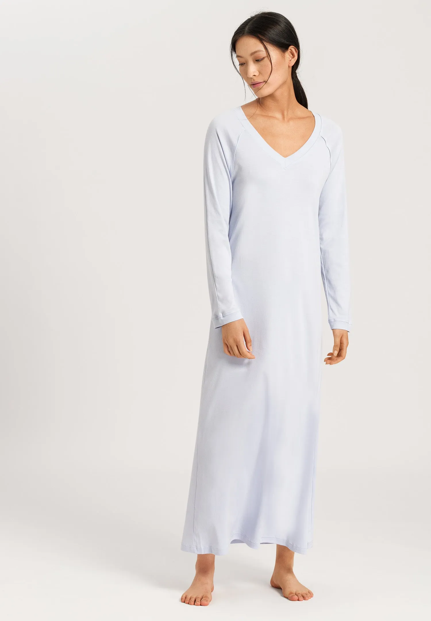 Pure Essence V-Neck Cotton Nightgown 130cm | Blue Glow 77947-511