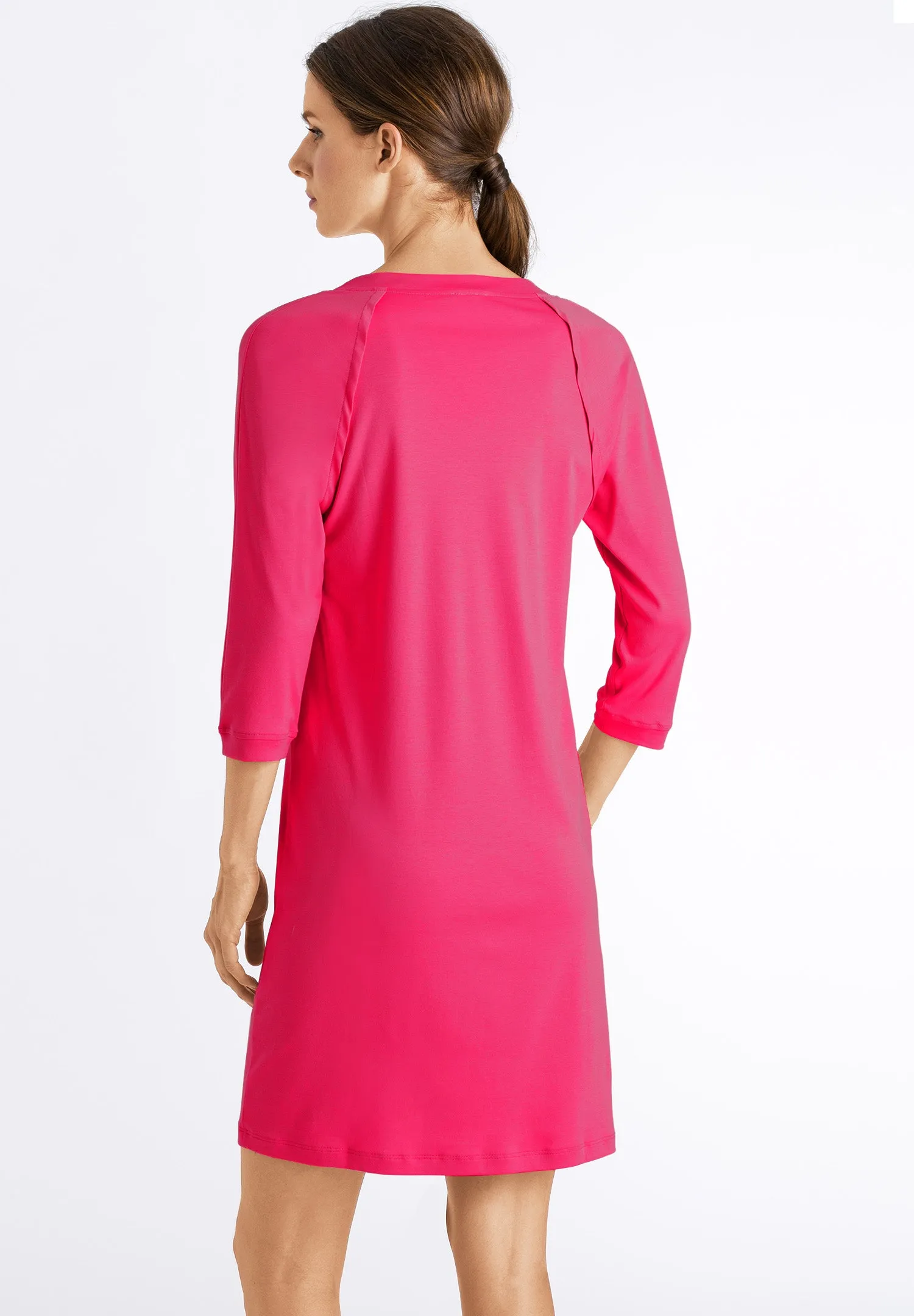 Pure Essence V-Neck Cotton Nightgown | Fuchsia 77948-2462