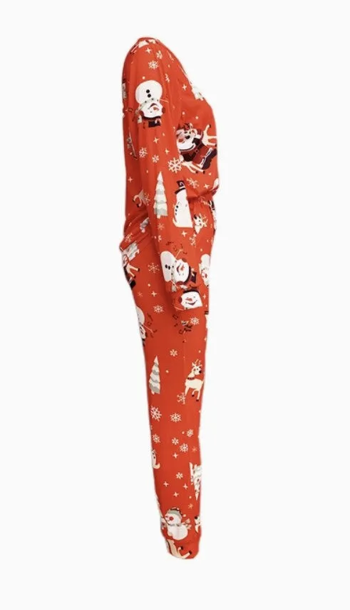 Red Snowman Pajama Set - #8445-8449