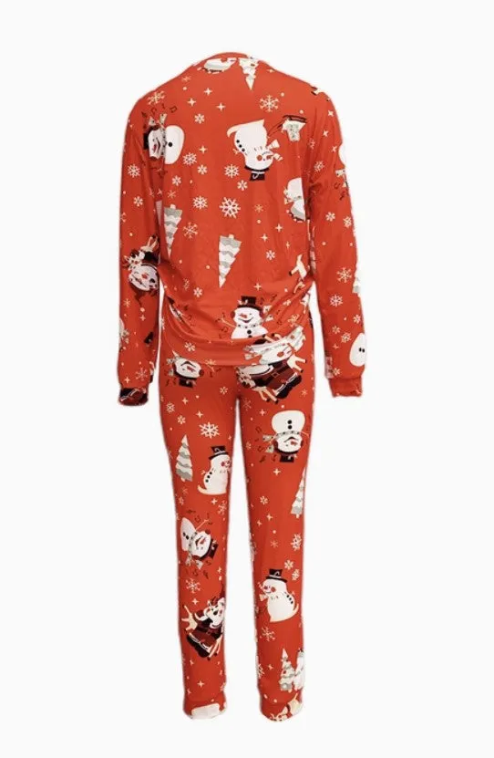 Red Snowman Pajama Set - #8445-8449