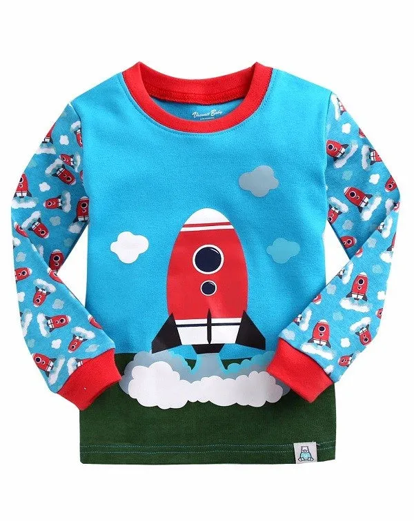 Rocket Blast Off Long Sleeve Pajama