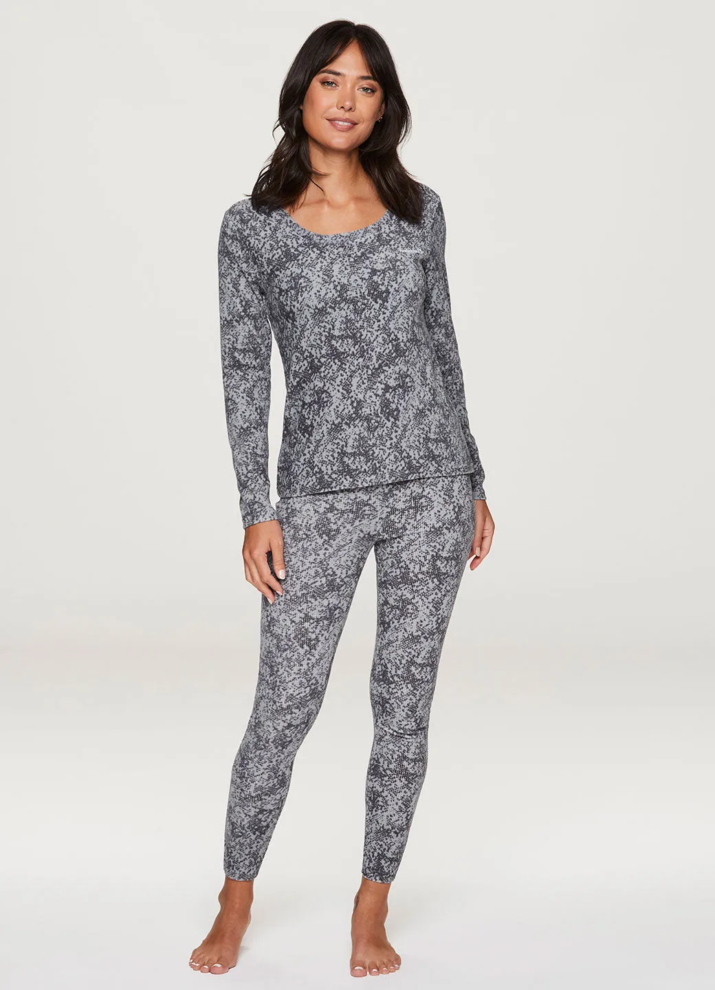 Snakeskin Thermal Pajama Set